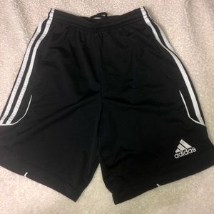 youth xl/ women’s xs adidas black and white shorts